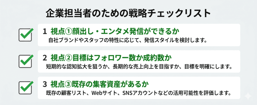 どちらのタイプが自社に合っているか？確認すべき3つの視点