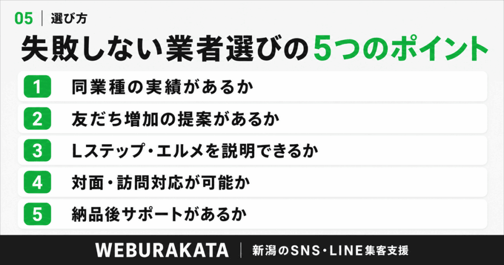 失敗しない業者の選び方
