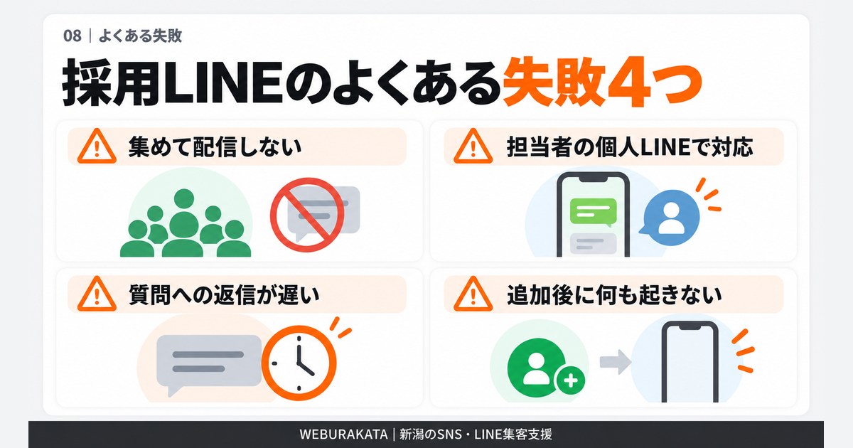 採用LINEのよくある失敗4つ